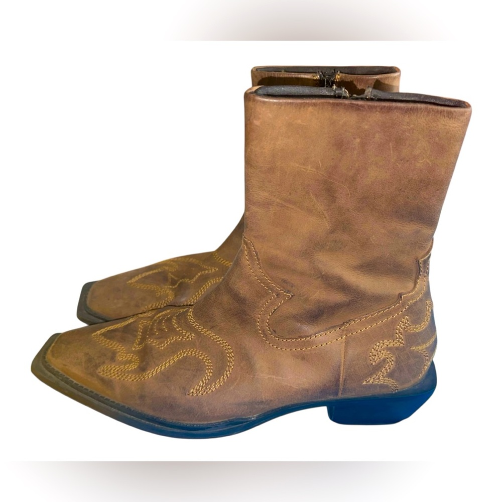 Brown Leather Western Boots